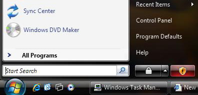 Windows Vista search box on Start menu 
