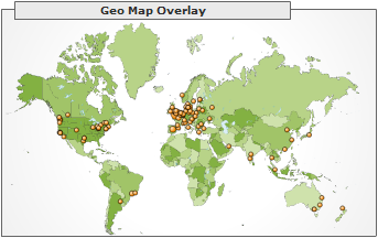 Geographical reader location, February 2006
