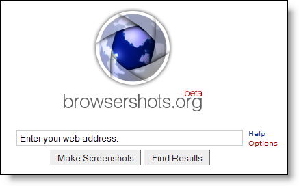Browsershots.org website screenshot