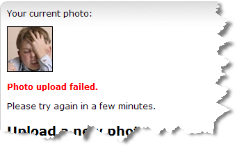 Technorati: Profile Photo Upload Failed