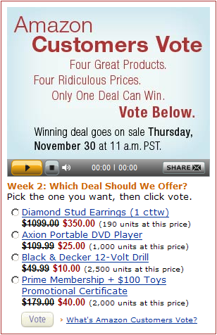 Amazon Vote for deal