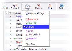 Mozilla Thunderbird 2 message tags